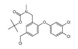 [5-chloromethyl-2-(3,4-dichloro-phenoxy)-benzyl]-methyl-carbamic acid tert-butyl ester Structure