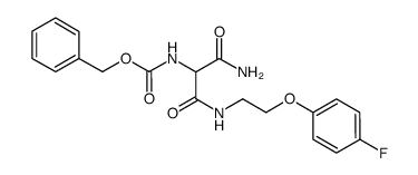 phenylmethyl [1-(aminocarbonyl)-2-[[2-(4-fluorophenoxy)ethyl]amino]-2-oxoethyl]carbamate Structure