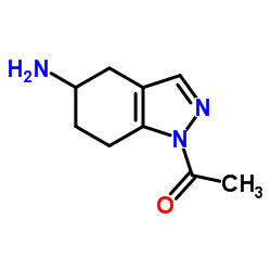 1-(5-Amino-4,5,6,7-tetrahydro-1H-indazol-1-yl)ethanone结构式