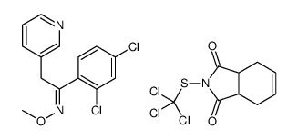 1-(2,4-dichlorophenyl)-N-methoxy-2-pyridin-3-ylethanimine,2-(trichloromethylsulfanyl)-3a,4,7,7a-tetrahydroisoindole-1,3-dione Structure