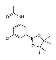 N-[3-chloro-5-(4,4,5,5-tetramethyl-1,3,2-dioxaborolan-2-yl)phenyl]acetamide结构式