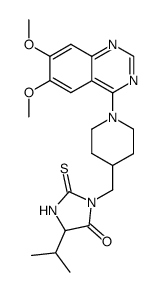 3-<1-(6,7-Dimethoxy-4-quinazolinyl)-4-piperidinyl>methyl-5-isopropyl-4-oxo-2-thioxoimidazolidine结构式