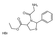 ethyl 3-(2-aminoacetyl)-2-phenyl-1,3-thiazolidine-4-carboxylate,hydrobromide结构式