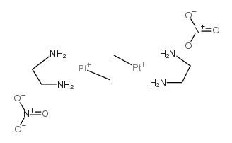 硝酸二-碘双(乙二胺)二铂(II)结构式