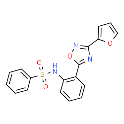 N-{2-[3-(furan-2-yl)-1,2,4-oxadiazol-5-yl]phenyl}benzenesulfonamide结构式