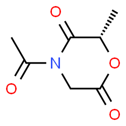 2,5-Morpholinedione, 4-acetyl-6-methyl-, (S)- (9CI) Structure