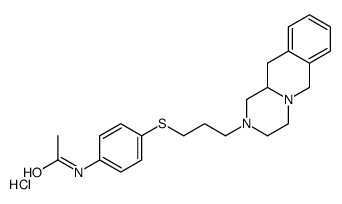 N-[4-[3-(1,3,4,6,11,11a-hexahydropyrazino[1,2-b]isoquinolin-2-yl)propylsulfanyl]phenyl]acetamide,hydrochloride Structure