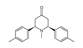 (2S,6R)-1-Methyl-2,6-di-p-tolyl-piperidin-4-one结构式