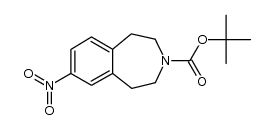 叔-丁基7-硝基-2,3,4,5-四氢-1H-3-苯氮杂卓-3-甲酸基酯结构式