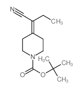 tert-Butyl 4-(1-cyanopropylidene)piperidin-1-carboxylate结构式