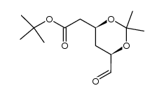 tert-butyl (3R,5S)-6-oxo-3,5-dihydroxy-3,5-O-isopropylidenehexanoate Structure