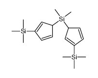 dimethyl-bis(3-trimethylsilylcyclopenta-2,4-dien-1-yl)silane Structure