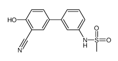 N-[3-(3-cyano-4-hydroxyphenyl)phenyl]methanesulfonamide结构式