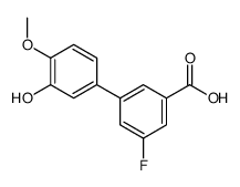 3-fluoro-5-(3-hydroxy-4-methoxyphenyl)benzoic acid Structure