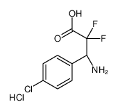 (3R)-3-Amino-3-(4-chlorophenyl)-2,2-difluoropropanoic acid hydroc hloride (1:1)结构式