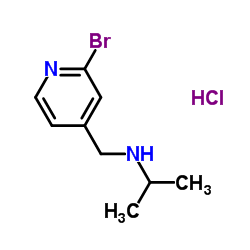 N-[(2-Bromo-4-pyridinyl)methyl]-2-propanamine hydrochloride (1:1) Structure