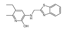 3-(1,3-benzothiazol-2-ylmethylamino)-5-ethyl-6-methyl-1H-pyridin-2-one结构式