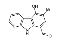 3-bromo-4-hydroxy-9H-carbazole-1-carbaldehyde结构式