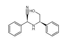 N-[(R)-2-hydroxy-1-phenylethyl]-(S)-α-aminobenzeneacetonitrile结构式