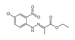 2-[(4-chloro-2-nitro-phenyl)-hydrazono]-propionic acid ethyl ester Structure