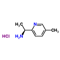 (1S)-1-(5-Methyl-2-pyridinyl)ethanamine hydrochloride (1:1)结构式