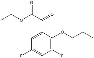 Ethyl 3,5-difluoro-2-n-propoxybenzoylformate结构式
