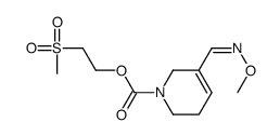 1(2H)-Pyridinecarboxylic acid, 3,6-dihydro-5-((methoxyimino)methyl)-,2-(methylsulfonyl)ethyl ester, (E)-结构式