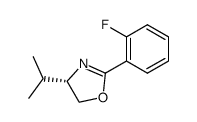 (-)-(S)-2-(2-fluoro-phenyl)-4-isopropyl-4,5-dihydro-oxazole Structure