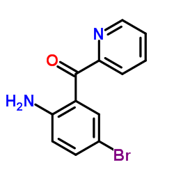 2-(2-氨基-5-溴-苯甲酰基)吡啶结构式