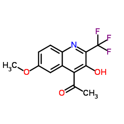 1-[3-Hydroxy-6-methoxy-2-(trifluoromethyl)-4-quinolinyl]ethanone Structure