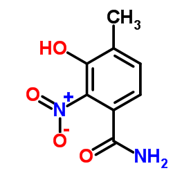 3-Hydroxy-4-methyl-2-nitrobenzamide结构式