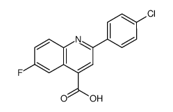 2-(4-chloro-phenyl)-6-fluoro-quinoline-4-carboxylic acid结构式