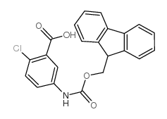 Fmoc-5-氨基-2-氯苯甲酸结构式