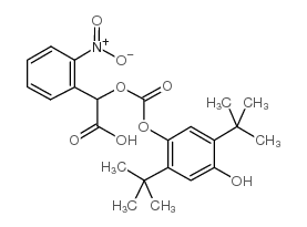 2-(2,5-ditert-butyl-4-hydroxyphenoxy)carbonyloxy-2-(2-nitrophenyl)acetic acid结构式