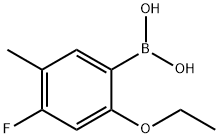 2-乙氧基-4-氟-5-甲基苯基硼酸结构式