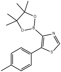 5-(4-Tolyl)thiazole-4-boronic acid pinacol ester结构式