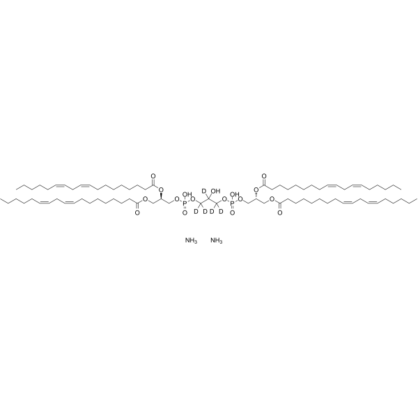 1',3'-Bis[1,2-dilinoleoyl-sn-glycero-3-phospho]-glycerol-d5 ammonium Structure