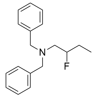 N,N-Dibenzyl-2-fluorobutan-1-amine structure