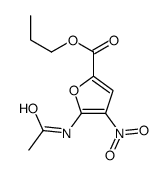 propyl 5-acetamido-4-nitrofuran-2-carboxylate Structure