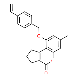 9-[(4-ethenylphenyl)methoxy]-7-methyl-2,3-dihydro-1H-cyclopenta[c]chromen-4-one Structure