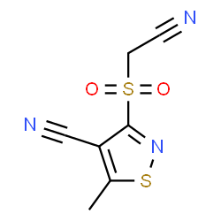 3-[(CYANOMETHYL)SULFONYL]-5-METHYL-4-ISOTHIAZOLECARBONITRILE Structure