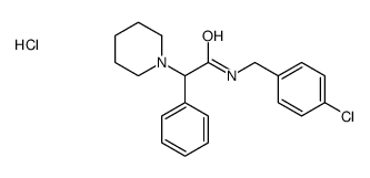 N-[(4-chlorophenyl)methyl]-2-phenyl-2-piperidin-1-ylacetamide,hydrochloride Structure