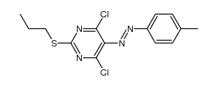 4,6-dichloro-5-((E)-2-(4-methylphenyl)diazenyl)-2-(propylsulfanyl)pyrimidine结构式