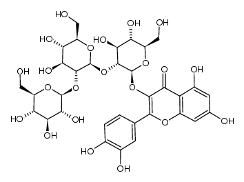 quercetin 3-O-β-D-glucosyl-(1→2)-β-D-glucosyl-(1→2)-β-D-glucoside结构式