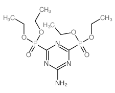 Phosphonic acid,(6-amino-1,3,5-triazine-2,4-diyl)bis-, tetraethyl ester (9CI)结构式