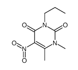 1,6-dimethyl-5-nitro-3-propylpyrimidine-2,4-dione结构式