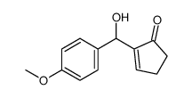 2-[hydroxy-(4-methoxyphenyl)methyl]cyclopent-2-en-1-one结构式