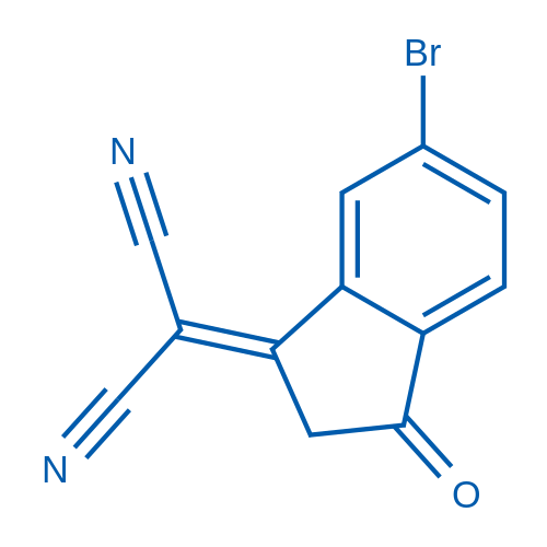 2-(6-Bromo-3-oxo-2,3-dihydro-1H-inden-1-ylidene)malononitrile Structure