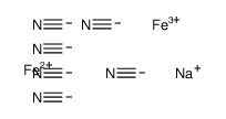 iron(3+) sodium hexakis(cyano-C)ferrate(4-)结构式