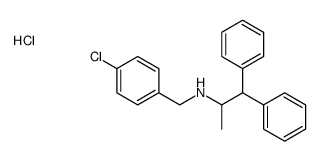 N-[(4-chlorophenyl)methyl]-1,1-diphenylpropan-2-amine,hydrochloride结构式